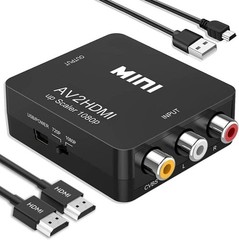 RCA to HDMI Converter, 1080P Mini Composite CVBS AV Video silver