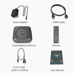 CLONERALLIANCE UHD Pro 4K Video Recorder HDMI Capture DVR H.265/H.264 Codec 🔥
