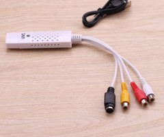 USB 2.0 Video Audio Capture Card Adapter VHS DVR DVD Converter to Windows PC