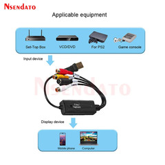 USB Type C Video Capture Card 2 in 1 Type C USB 2.0 AV Video Grabber Record Adap