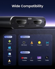 4K HDMI Capture Card for Streaming, 1080P 60FPS USB 3.0/Type-C Game Video Cap…