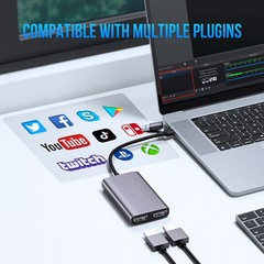 1080P60fps Video Capture Card HDMI Live Streaming Box Recording Phone Laptop #8