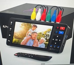 Portta VD22P VHS to Digital Converter with 5 HD Screen Video Capture Recorder US