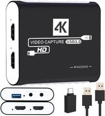 USB 3.0 Video Capture Card,1080P HDMI Recorder Game Capture Card for Windows/Mac