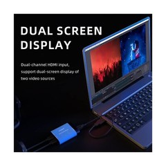 UNISHEEN USB 3.0 HDMI Dual Input Capture Card, 1080P Video Broadcast Game Liv…