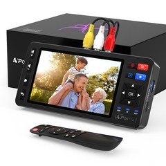 Portta VD20P VHS to Digital Converter with 5″ HD 5.0″ Preview LCD, Black