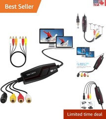 Universal RCA to USB Converter: Digitize VHS, Hi8 & Mini DV Tapes Effortlessly