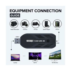 Cam Link 4K, External Camera Capture Card, 4K30/1080p120 for Streaming and Re…