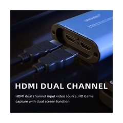 UNISHEEN USB 3.0 HDMI Dual Input Capture Card, 1080P Video Broadcast Game Liv…