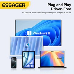 Essager 2 in 1 Video Capture Card HDMI to USB 3.0/Type C Gaming Live Streaming
