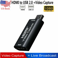 HDMI to USB Video Capture Card 1080P Recorder Phone Game Video Live Streaming US