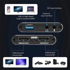 4K Audio Video Capture Card USB 3.0 HDMI Video Capture Device HD Recording Lot