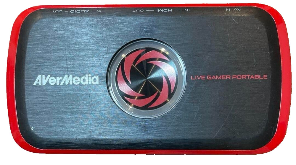 AverMedia C875 AVT-C875 Live Gamer Portable Capture Device Black Red Used Tested