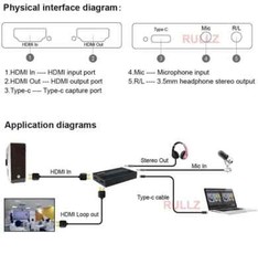 4K 60Hz HDMI Video Capture Card Live Streaming Plate for Camera Laptop PC TV Box