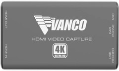 Vanco 4K HDMI to USB Capture Device with Audio Input/Output – Featuring a Maximu
