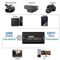 1080P HD HDMI to USB Video Screen Capture Card Recorder Game Live Streaming