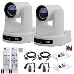 2 x PTZOptics Move SE PTZ Camera with 20x Optical Zoom (White) (PT20X-SE-WH-G3)