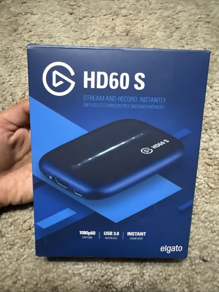 Elgato HD60 S Game Capture Card – Blk (1GC109901004) Complete In Box Never Used