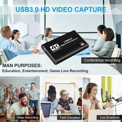Video Card Capture, Aluminum for PC Laptop (Black)