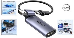 Lightweight 4K HDMI Capture Card with USB-A & USB-C for Seamless Streaming