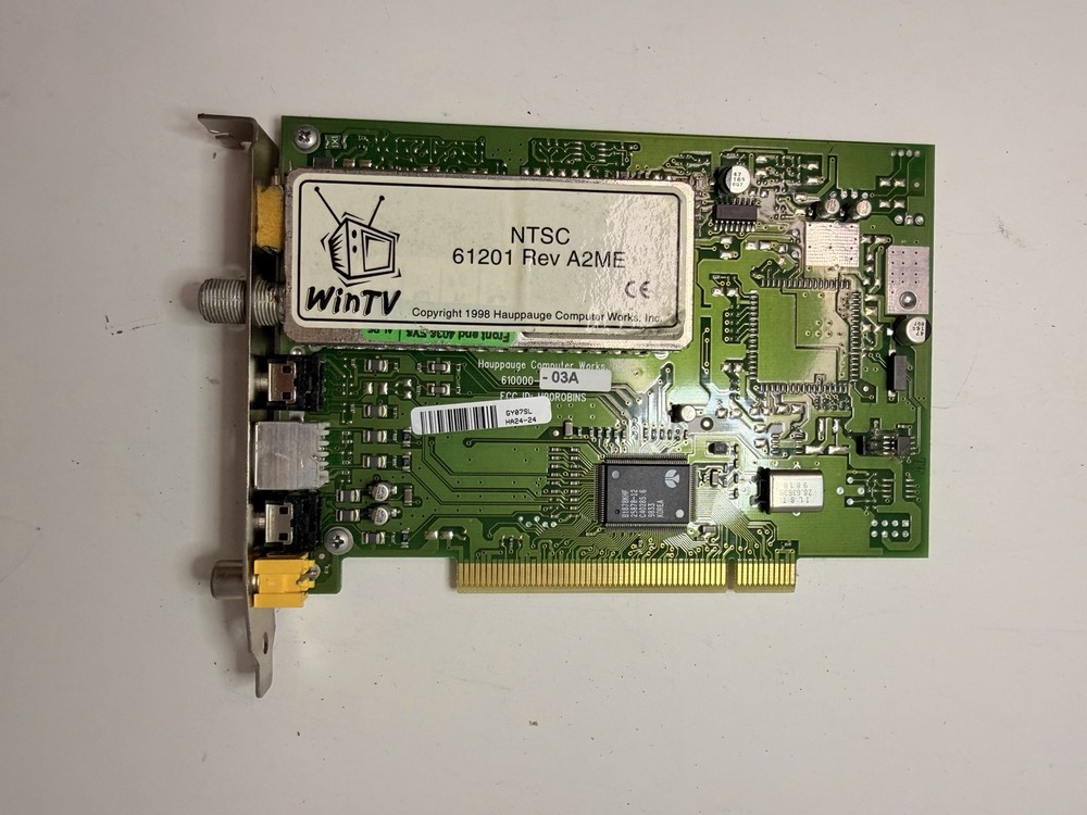 Hauppauge WinTV 61201 Rev A2ME PCI TV Tuner Capture Card NTSC 1998 (v28)