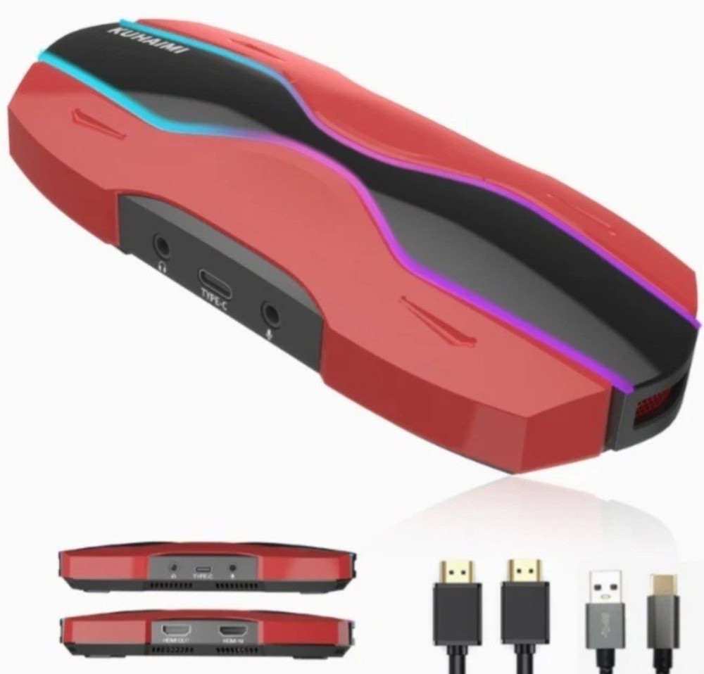 kuhaimi 4K 60hz HDMI Video Capture Card for Streaming, USB3.0 – Red