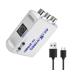 WNNZVCC S Video to HDMI Converter, AV/Composite Adapter, CVBS White