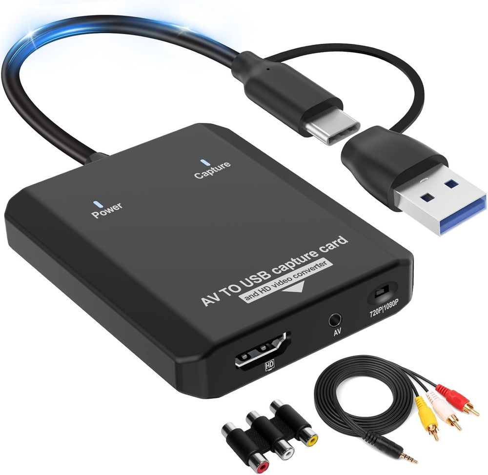 VHS to Digital Converter – RCA to HDMI Video Capture Card for Legacy Devices