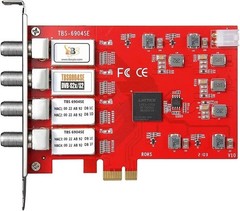 6904SE DVB-S2 / S / S2X Quad Tuner PCIe Card for Satellite Live TV