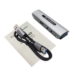 HDMI to Type C USB Capture Card Game Recording Box Video Live Streaming Loop Mic