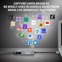 Ultra-Low Latency HDMI Capture Card – 1080P HD 60fps, Plug-and-Play Convenience