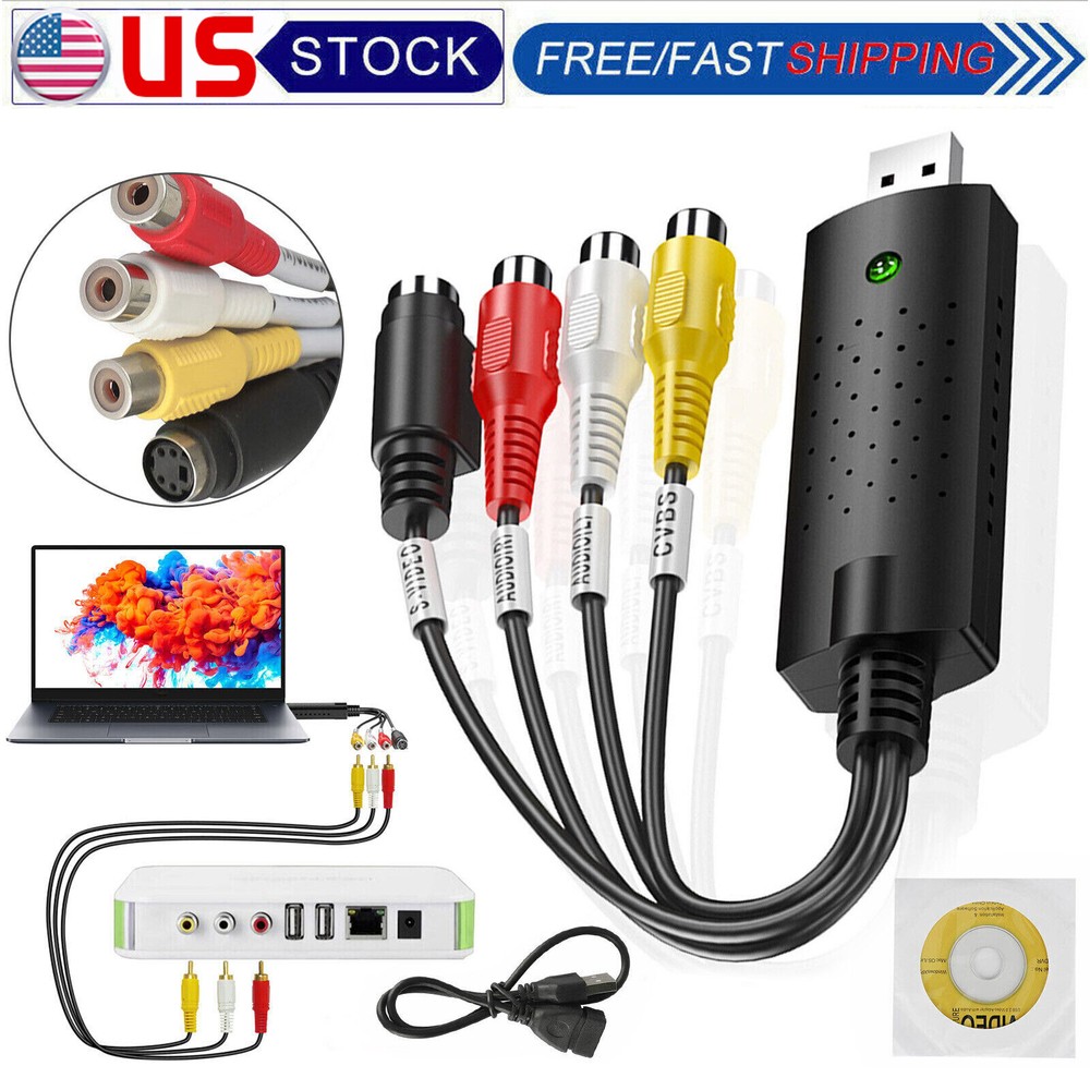 USB 2.0 Audio Video VHS to DVD VCR PC HDD Converter Adapter Digital Capture Card