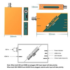 UC2018 Video Capture Card SDI&HDMI to USB 3.0(Gen1) 1080P60 Uncompressed (YUY…