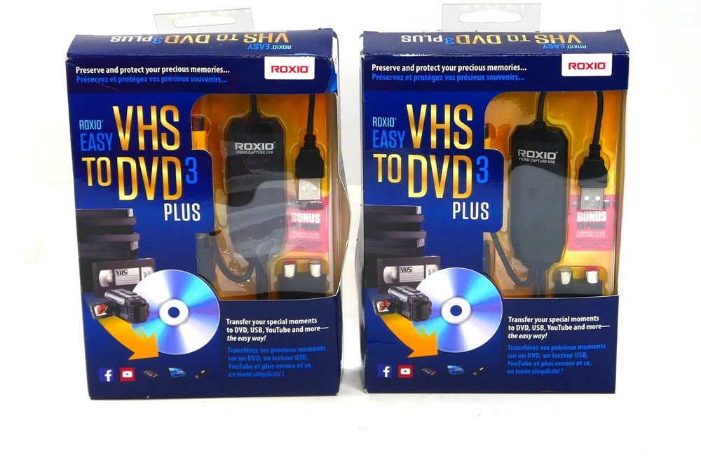 Lot Of 2 Roxio Easy VHS To DVD 3 Plus Video Conversion – Free Shipping