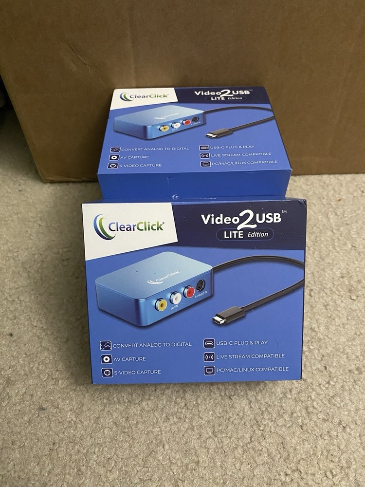 ClearClick Video To USB Lite – RCA AV VHS Video Capture Device Digital Converter
