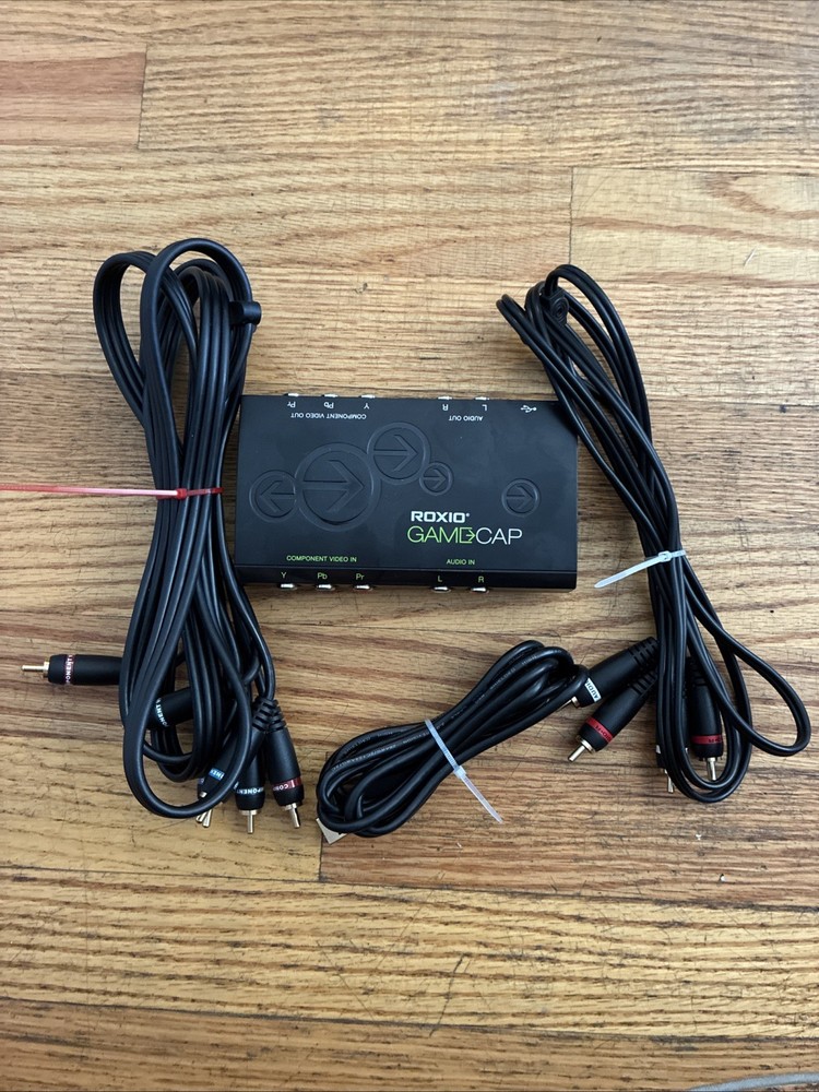 Roxio HU348-E Standard Game Capture Device Component Cable PS3 Xbox + Cables