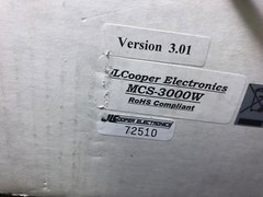 JLCooper MCS-3000 – Media Command Station Main Console MCS-3000W Version 3.01