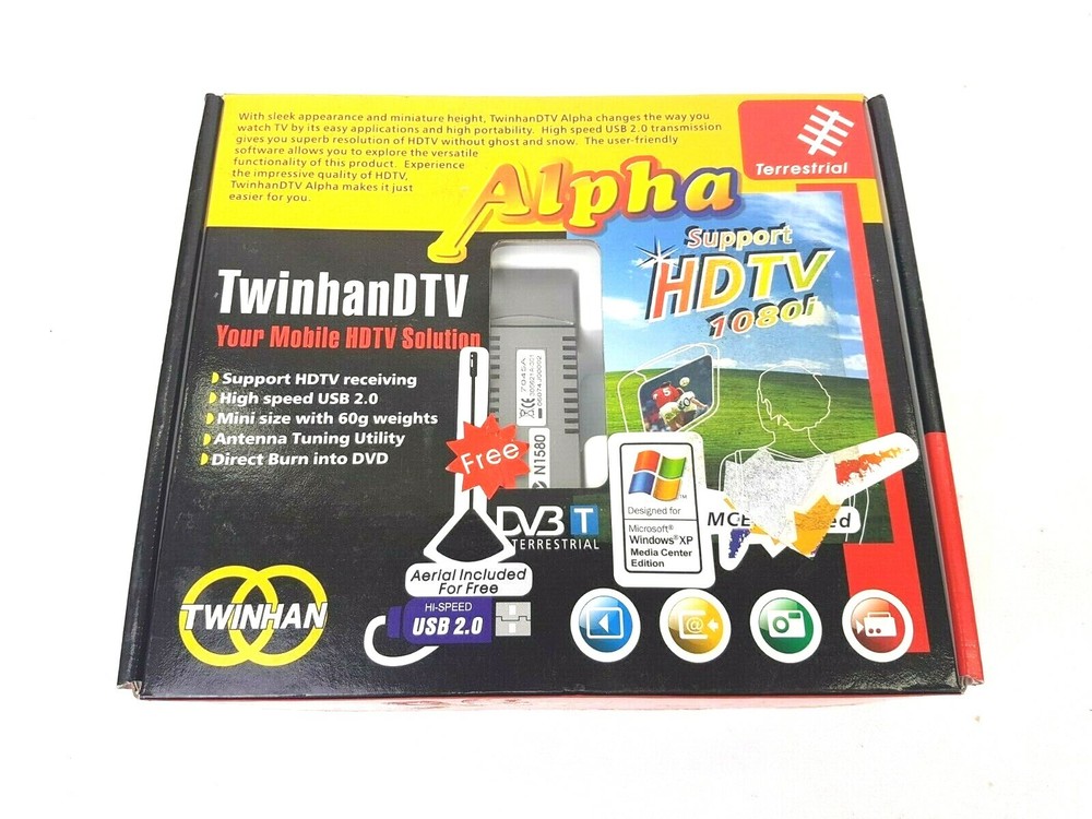 USB DIGITAL TV RECEIVER STICK NOTEBOOK ANTENNA HDTV TUNER DVB-T LAPTOP PC RECORD