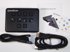 Qonakism HDMI 4K Dual Video Capture Card, 1080P, 60Hz (PS5, PS4/Pro, Xbox,..)