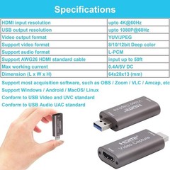 High-Performance 4K Video Capture Card – Plug and Play for Streamers and Gamers