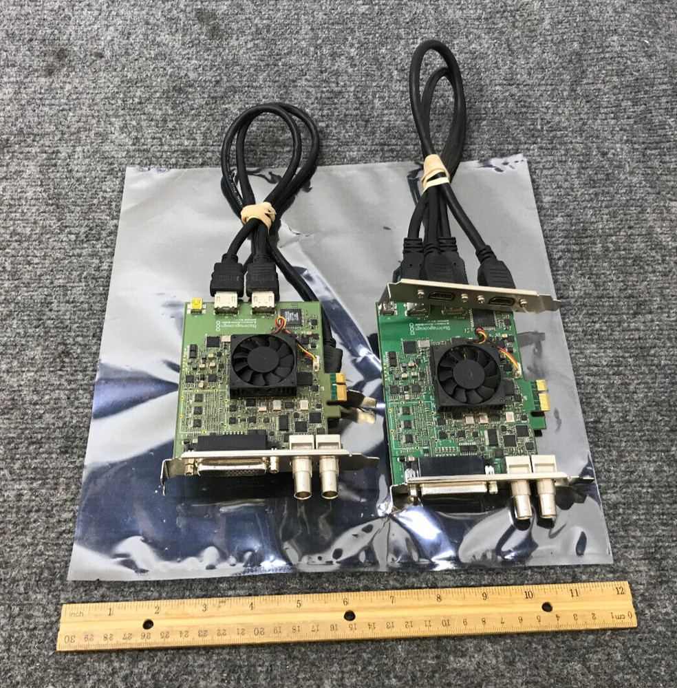 Lot of 2 Blackmagic Design DeckLink Studio 2 PCIe Video Capture Playback Card