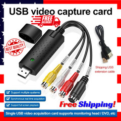USB 2.0 Audio TV Video VHS to DVD VCR PC DVR HDD Converter Adapter Capture Card