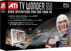 ATI 100-715331 PCI TV Wonder 650 High Definition Personal Video Recorder