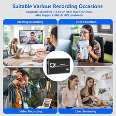 4K Audio Video Capture Card USB 3.0 HDMI Video Capture Device 1080P HD Recording