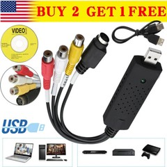 Capture Card USB 2.0 Audio Video VHS to DVD VCR PC HDD Converter Adapter Digital