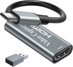 4K HDMI to 1080P Video Capture Card with USB C for Seamless Gaming & Streaming
