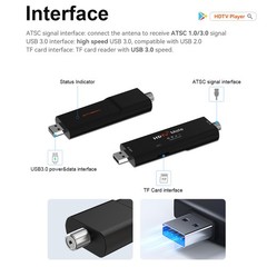 ATSC 3.0 TV Tuner 4K UHD ATSC 1.0 Digital TV Converter Stick Free DVR PVR Record