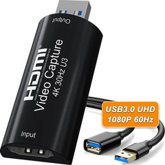 AMZHRLY 4K HDMI to USB 3.0 Video Capture Card 1080P 60FPS Cam Link Card Game …