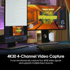 CT-4 4K Video Capture Card – 4 HDMI Inputs, UVC Plug-and-Play, Simultaneous 4…
