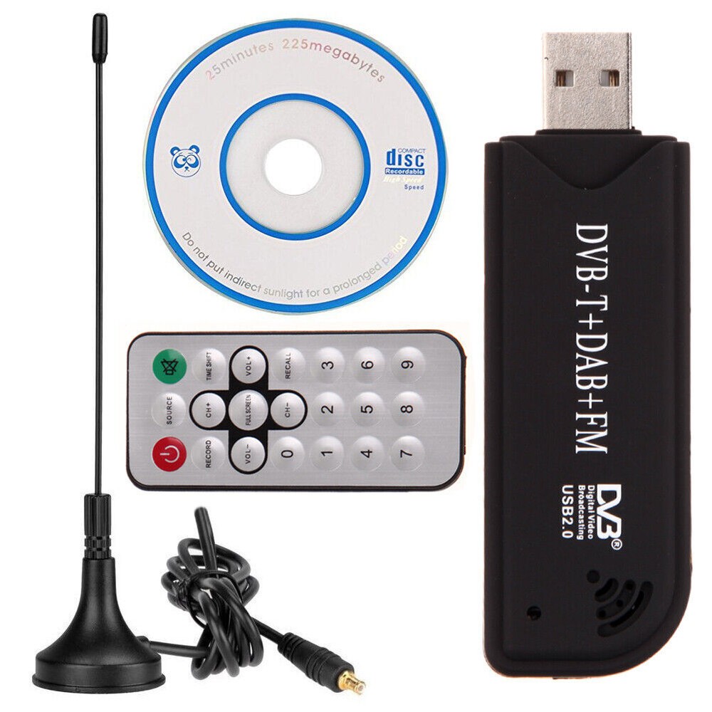 TV Stick USB2.0 Digital DVB-T SDR+DAB+FM TV Tuner Receiver Stick RTL2832U